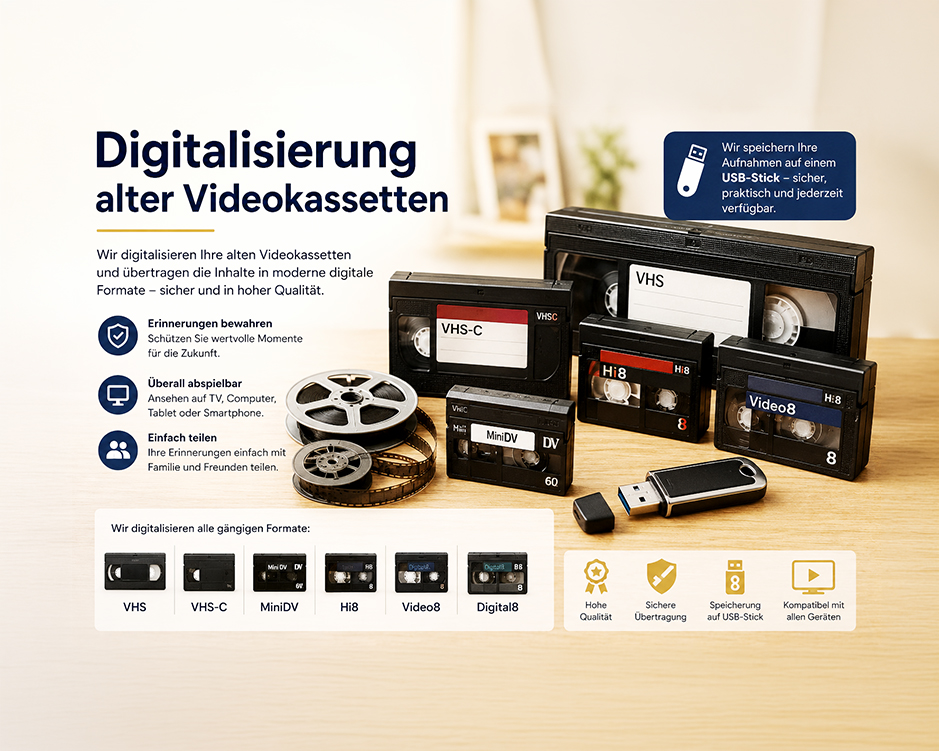 Videokassetten & Fotos digitalisieren