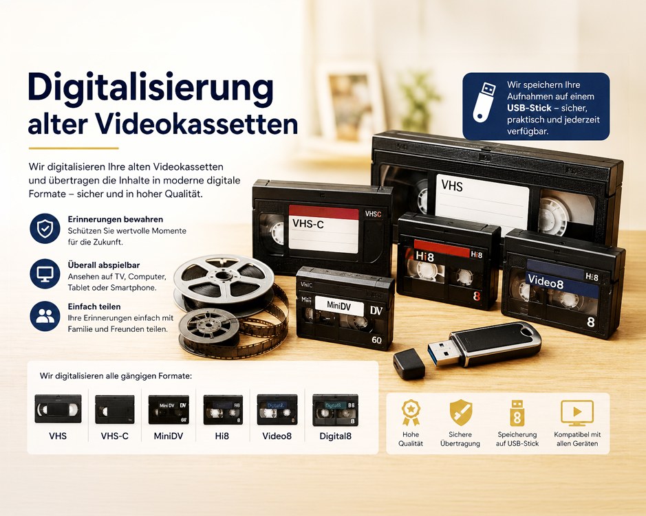 Videokassetten & Fotos digitalisieren
