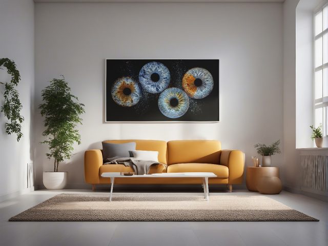 Photo Frame Mockup on Living Room Wall copy